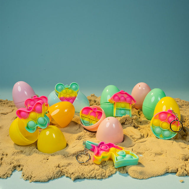Easter Eggs with Popper Fidget Toys 24 Pcs - PopFun