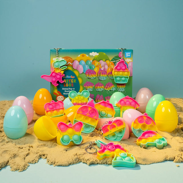 Easter Eggs with Popper Fidget Toys 24 Pcs - Wholesale - PopFun