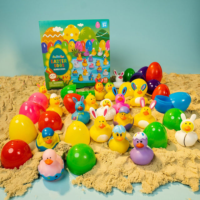 Easter Eggs with Rubber Duck Toys 18 PCs - PopFun