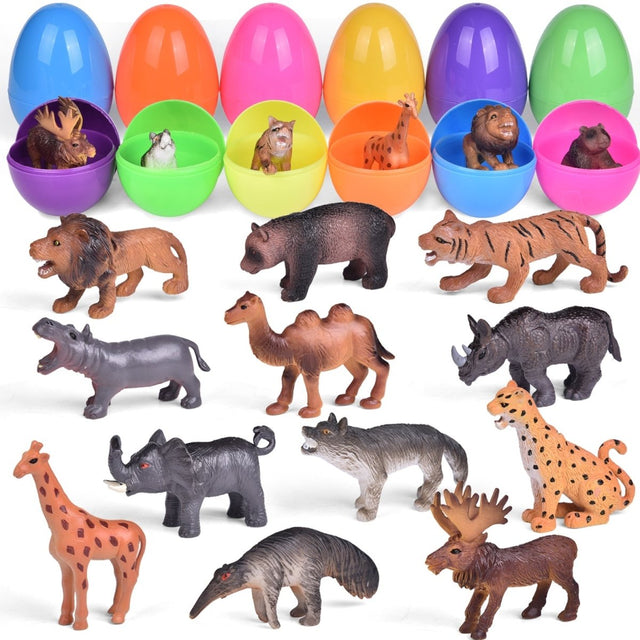 Easter Eggs with Wild Animal Figures - PopFun