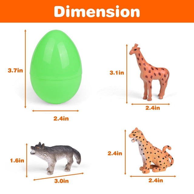 Easter Eggs with Wild Animal Figures - PopFun
