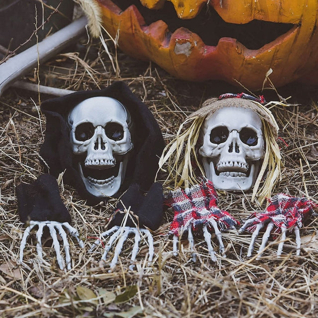 Easy-Set-Up Halloween Skeleton Ground Stakes - PopFun