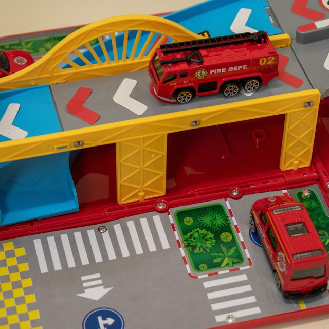 Electric Fire Truck with Carrier - PopFun