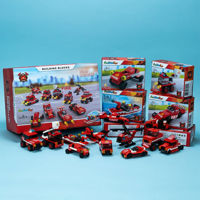 Fire Rescue Cars Building Blocks-Wholesale - PopFun
