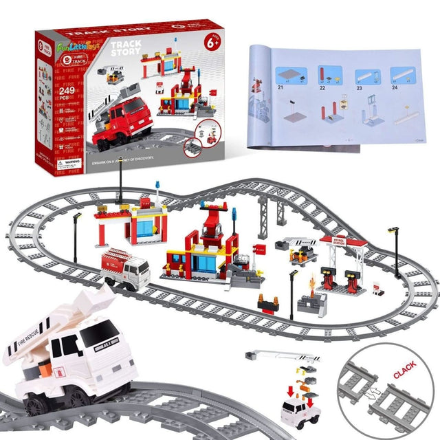 Fire Station with Train Tracks - Wholesale - PopFun