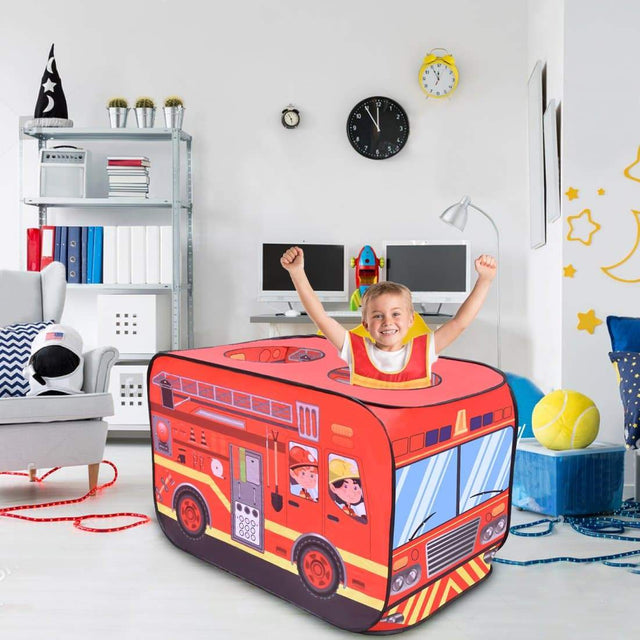 Fire Truck Pop Up Play Tent - PopFun