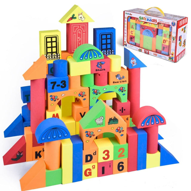 Foam Building Blocks for Kids 108 pcs - PopFun
