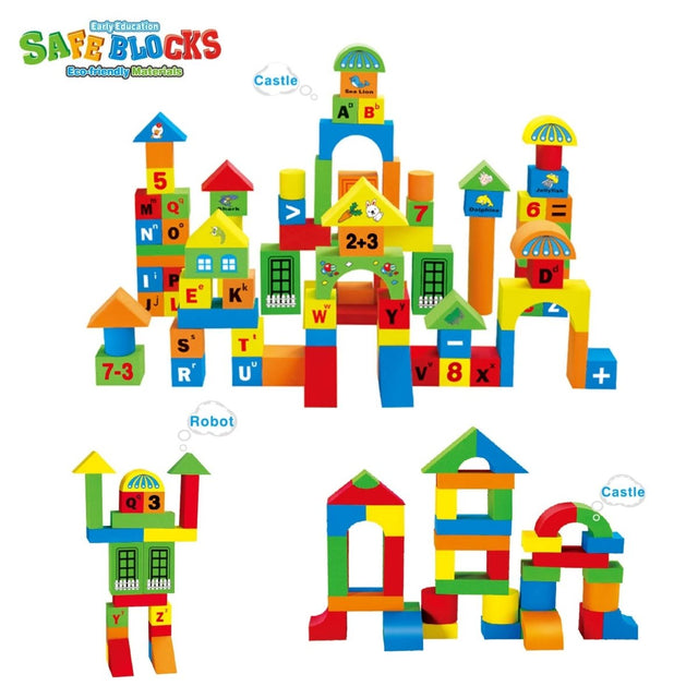 Foam Building Blocks for Kids 108 pcs - PopFun