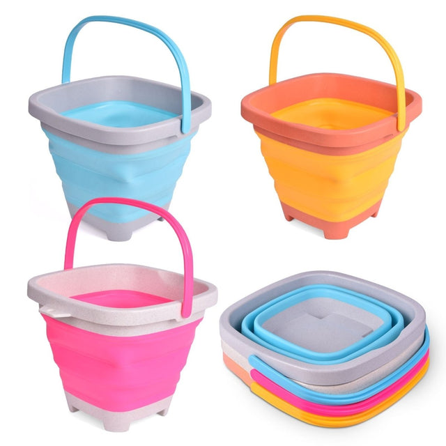 Foldable Buckets Beach Toys Set - Wholesale - PopFun