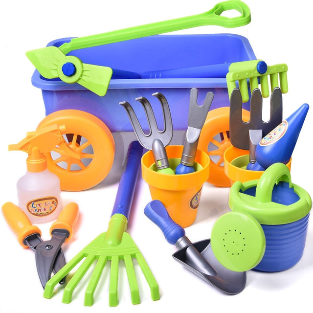Garden & Beach Tool Toys Set with Wagon - PopFun
