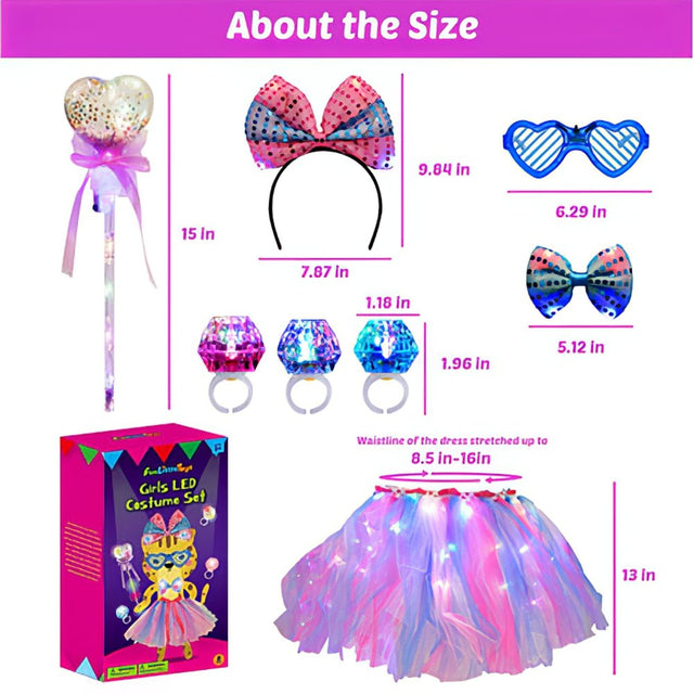 Girls LED Fairy Costume Set - PopFun