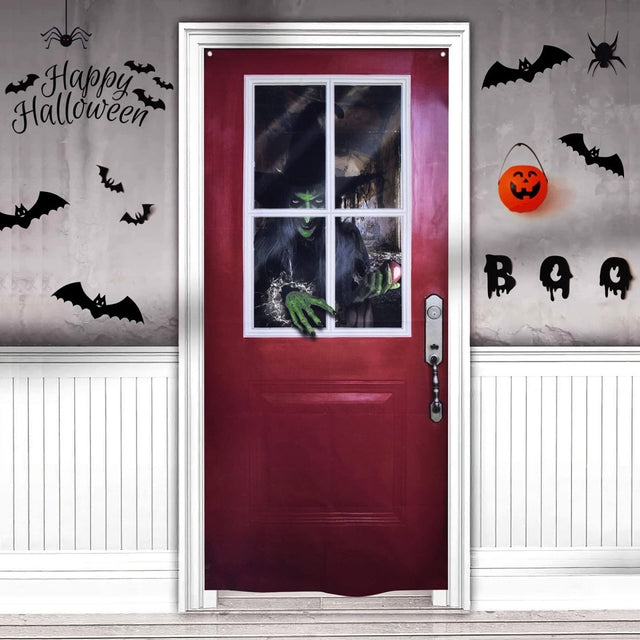 Halloween Decoration Witch Door Cover - PopFun
