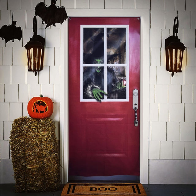 Halloween Decoration Witch Door Cover - PopFun