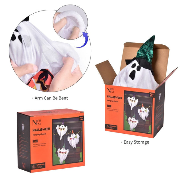 Halloween Ghost Decorations 3 pcs - PopFun