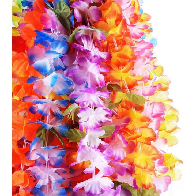 Hawaiian Leis Necklace Bracelets 60 Pcs Party Pack - PopFun