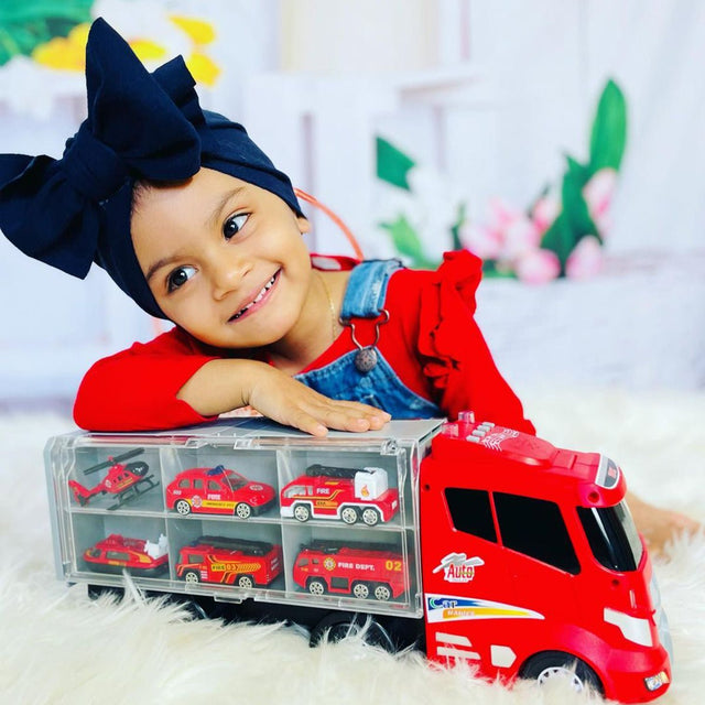 Jumbo Red Fire Truck Toy - PopFun
