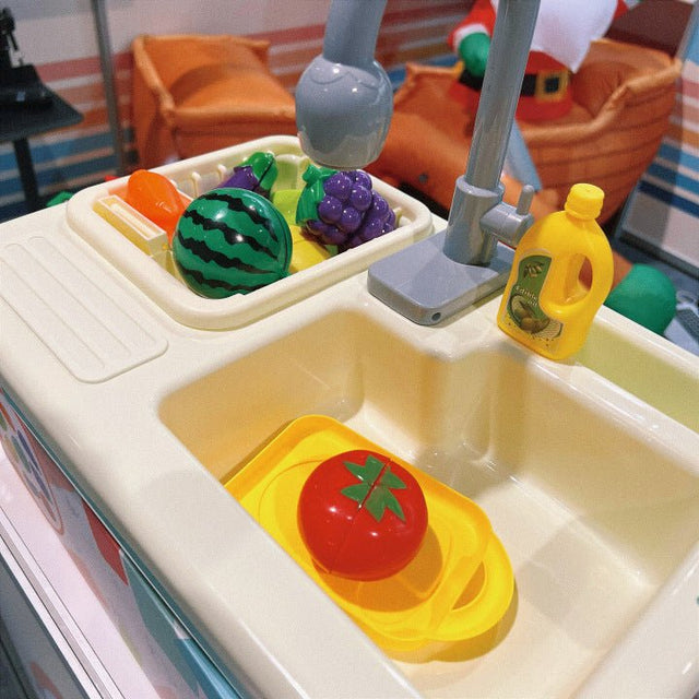 Kid Pretend Play Sink Kitchen Toy Set - PopFun