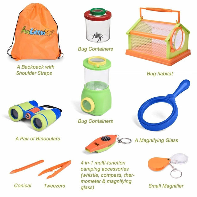 Kids Outdoor Toys: 10 Pcs Bug Catcher Kit - PopFun