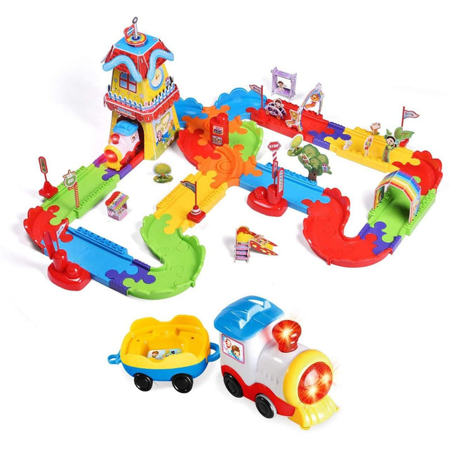 Kids Train Sets with Flexible Railway Build Sets - PopFun