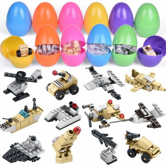 Military Vehicles Building Blocks Easter Eggs - PopFun