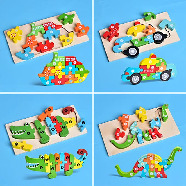 Montessori Wooden Puzzle for Toddlers - PopFun