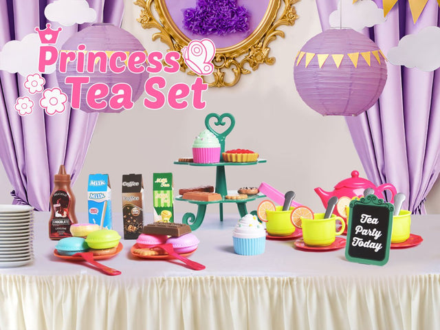 Pretend Play Princess Tea Party Toy - PopFun