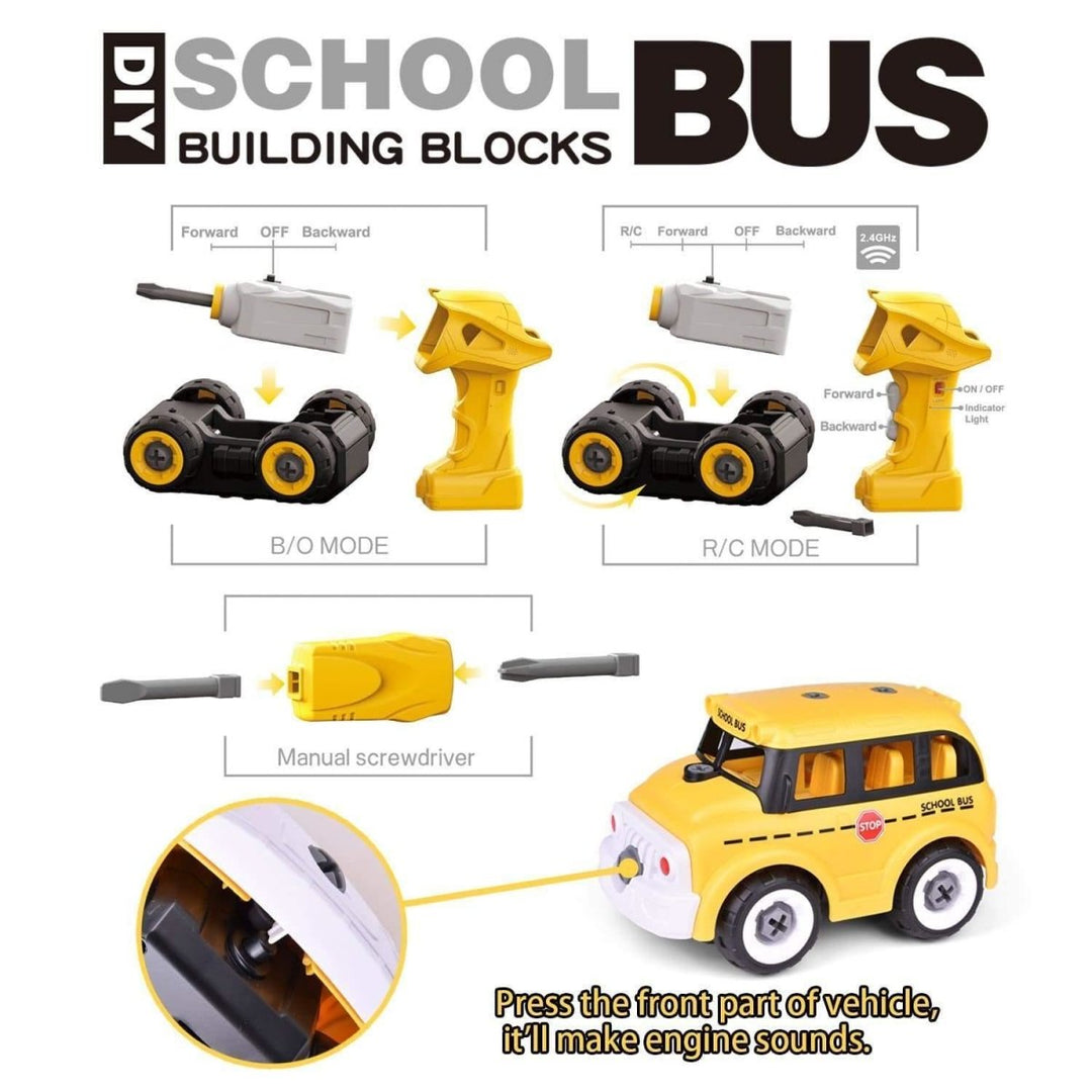 Construction Block Bus School Bus Building Blocks l Fun Little Toys – funlittletoys