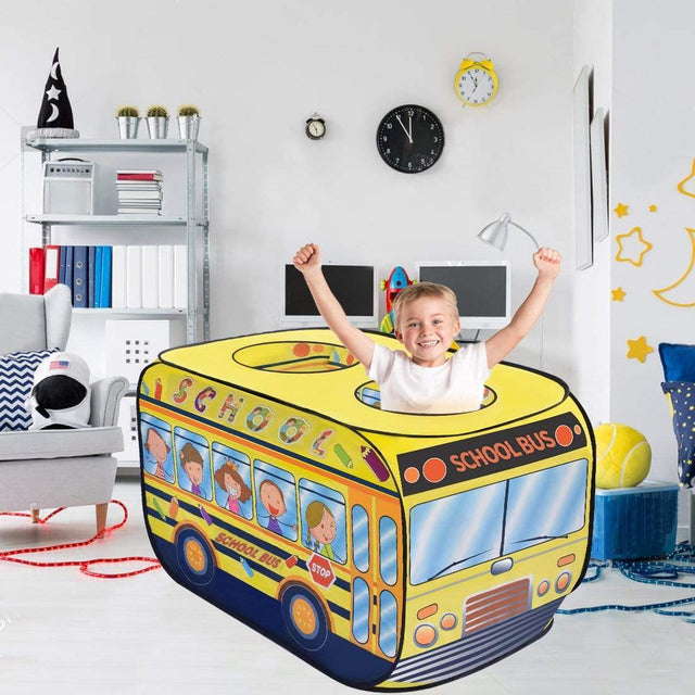 School Bus Kids Pop Up Tent - PopFun