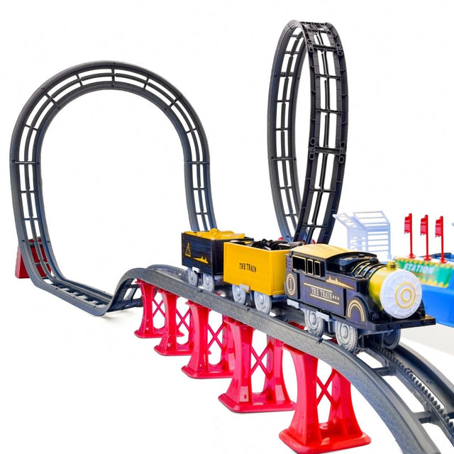 Toy Train Station with Track - PopFun