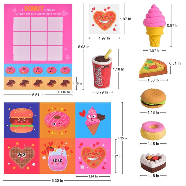 Valentines Day Game Cards with Tattoos Erasers & Stickers - PopFun