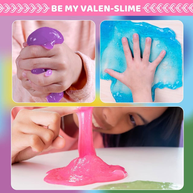 Valentines Gift Slime Kit with Cards 28 Pcs - PopFun