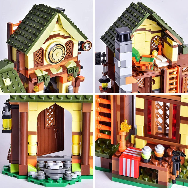 Village Houses Building Bricks Set - PopFun