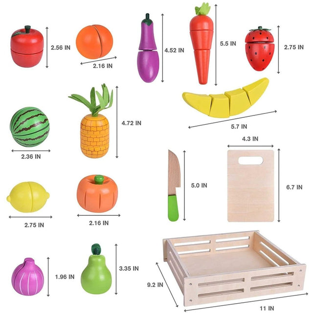 Wooden Play Food for Kids - PopFun