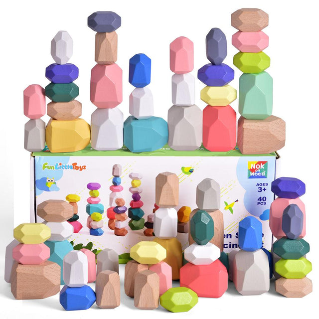 Wooden Stone Balancing Set - PopFun